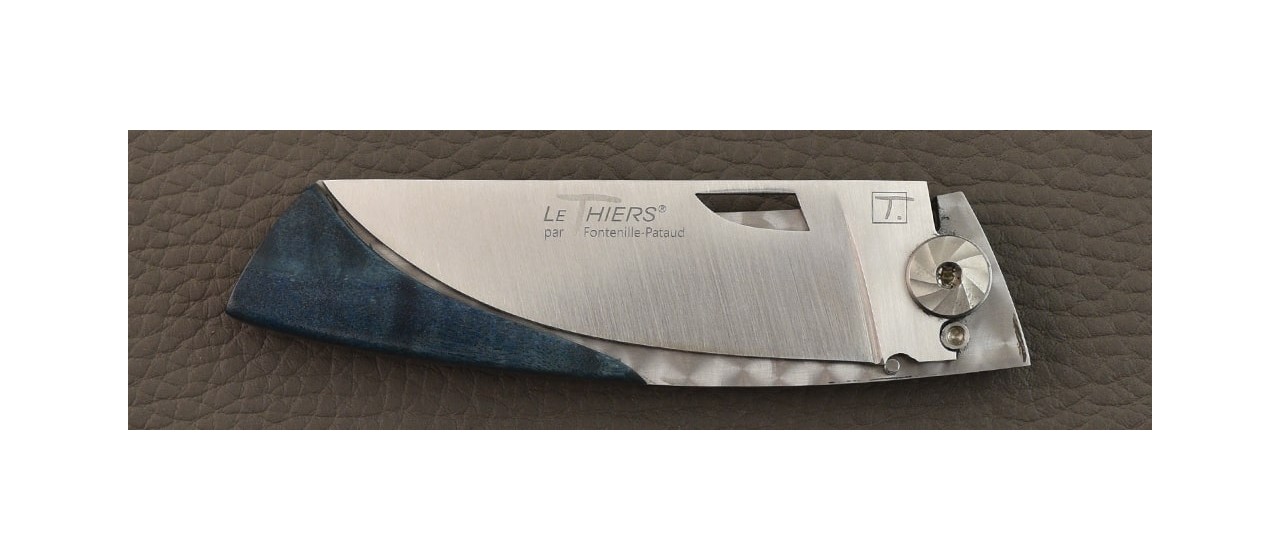 Thiers® Artisanal Loupe de Peuplier Stabilisée Bleu