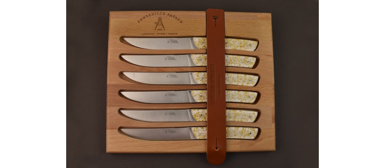 Set of 6 Le Thiers® knives Gold Sheet