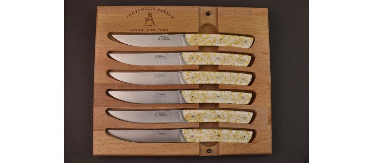 Set of 6 Le Thiers® knives Gold Sheet