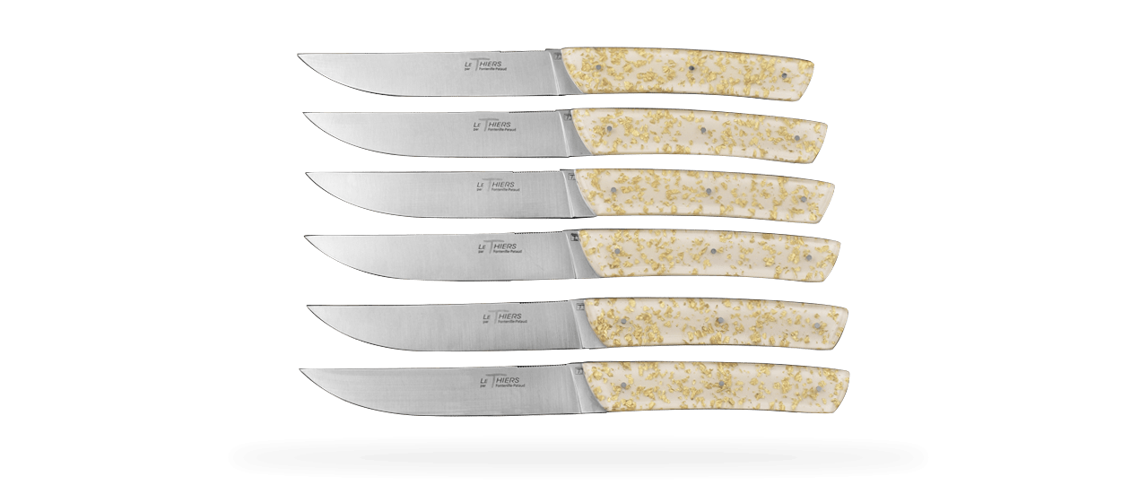 Set of 6 Le Thiers® knives Gold Sheet