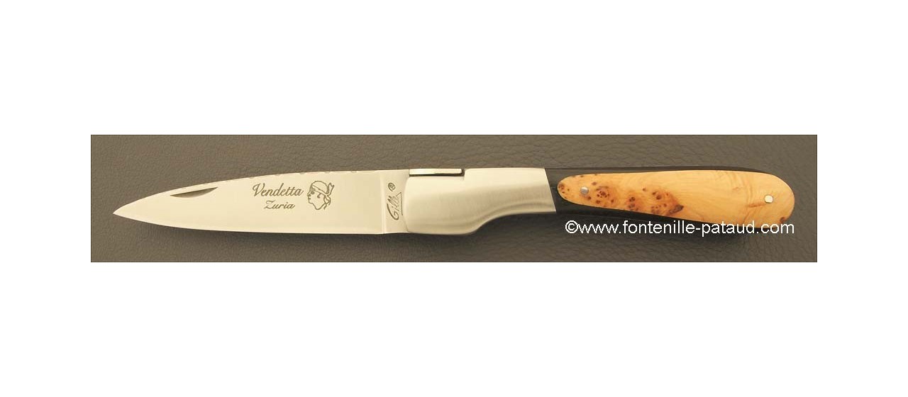 Corsican Vendetta knife Guilloche Range Ebony  & Juniper