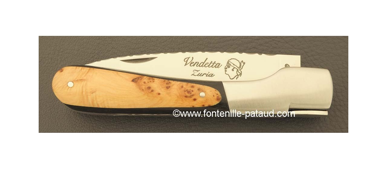 Corsican Vendetta knife Guilloche Range Ebony  & Juniper