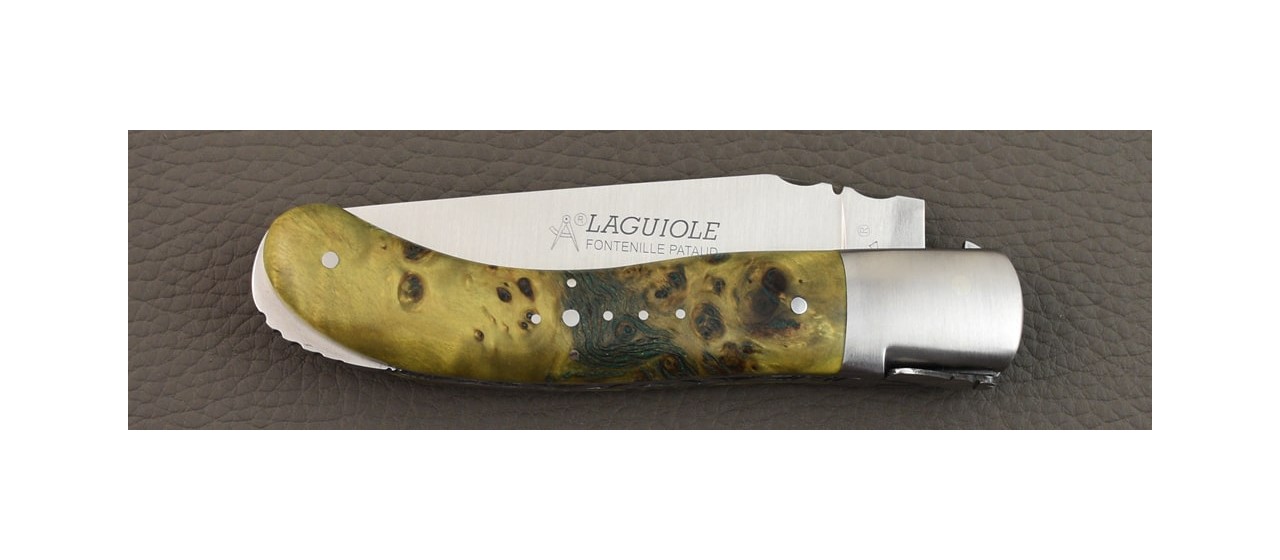 Laguiole Sport Classic Range Green Stabilized poplar burl