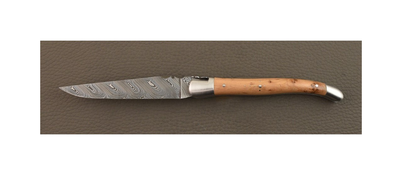 Laguiole Traditional 13 cm Damascus Range Juniper Burl