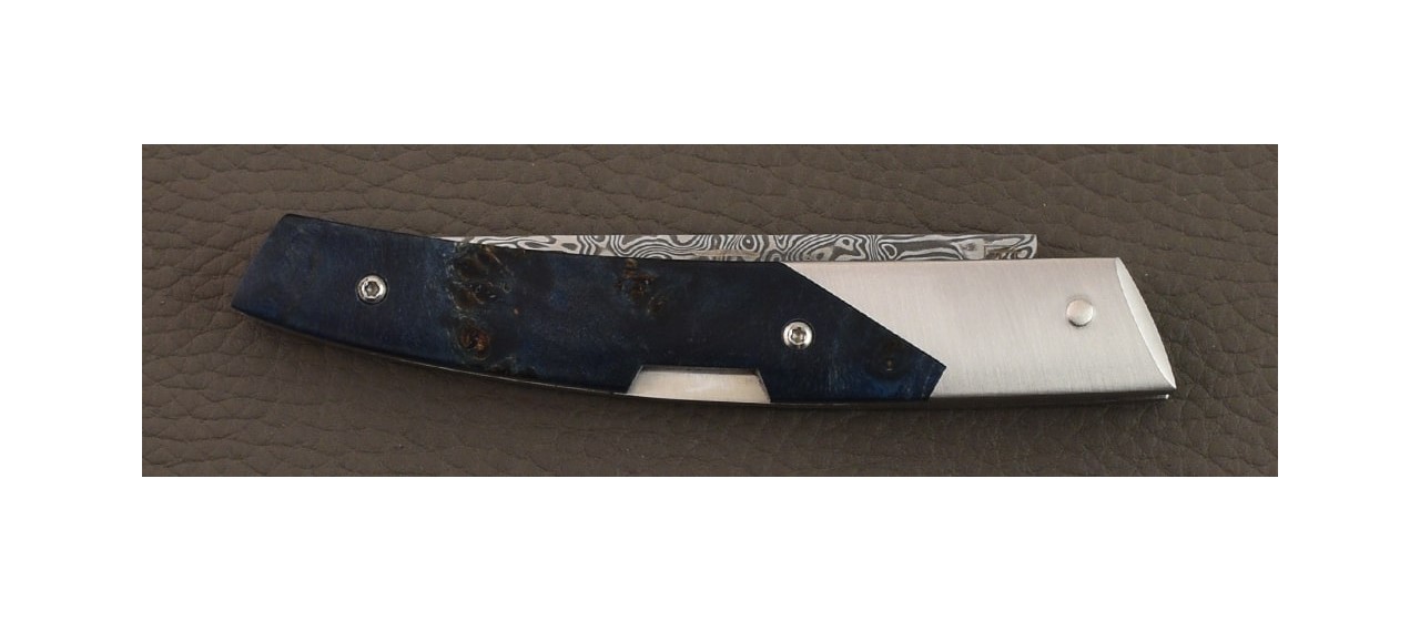 Le Thiers® Advance Damascus Blue Poplar burl