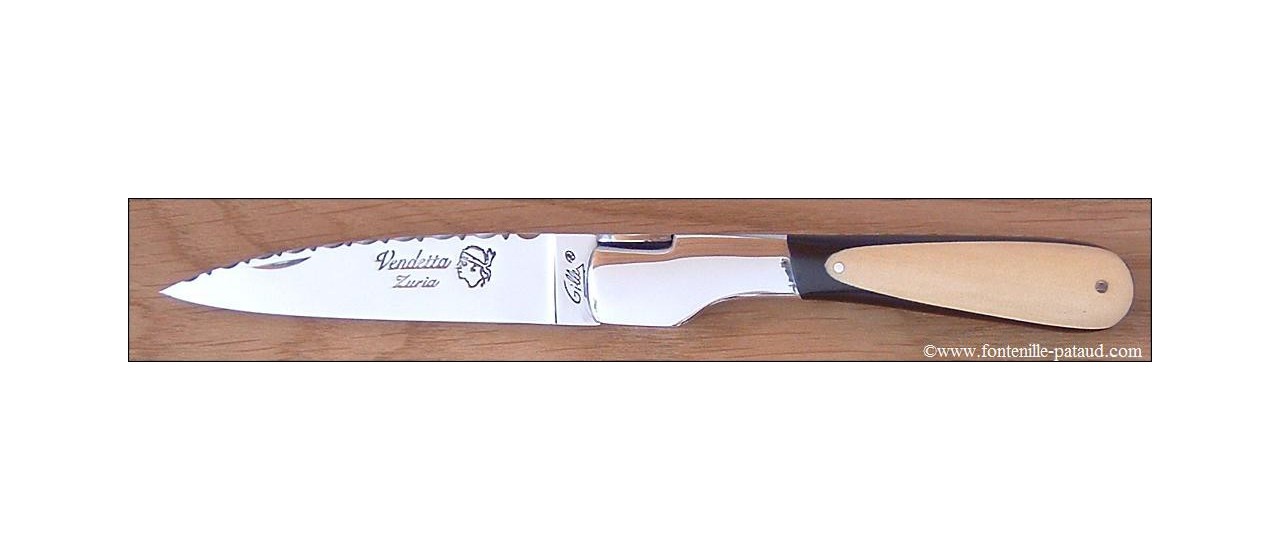 Corsican Vendetta knife Guilloche Range Ebony & Boxwood