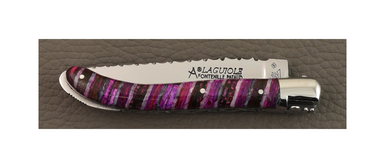 Laguiole XS Guilloché Range Pink molar tooth of mammoth