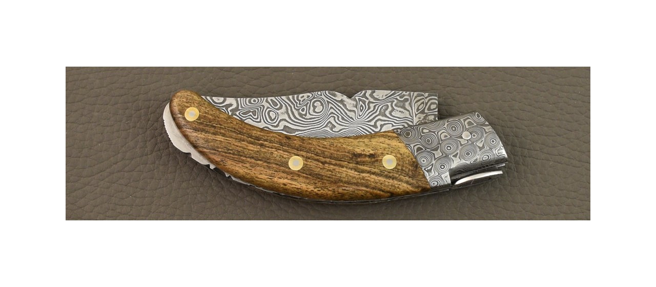 Corsican Rondinara "Guilloché" Damascus Range Bocote wood