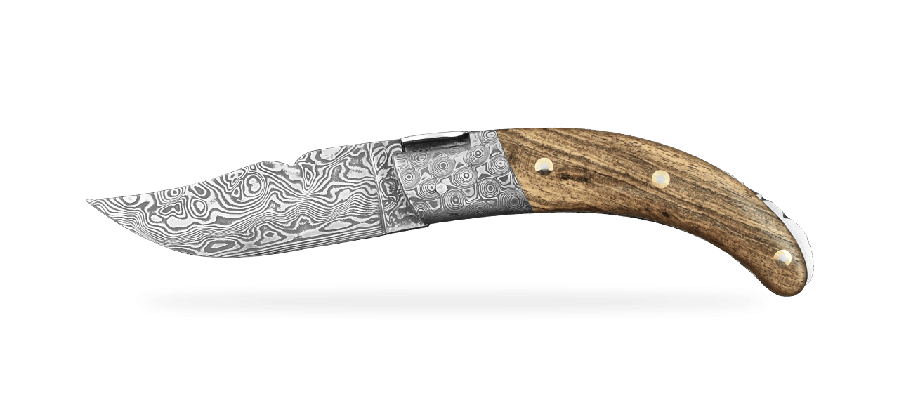 Corsican Rondinara "Guilloché" Damascus Range Bocote wood