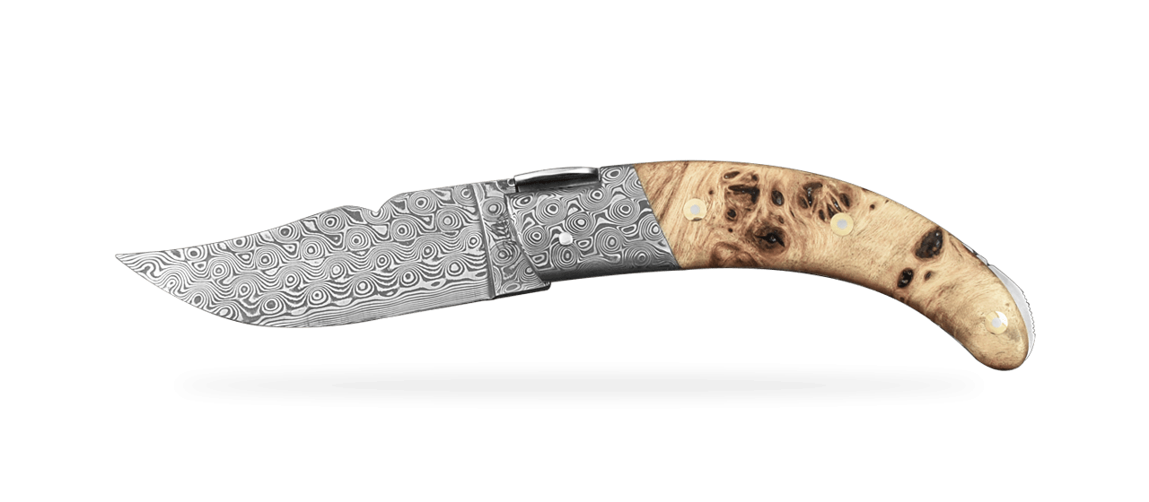 Corsican Rondinara "Guilloché" Damascus Range Stabilized poplar burl