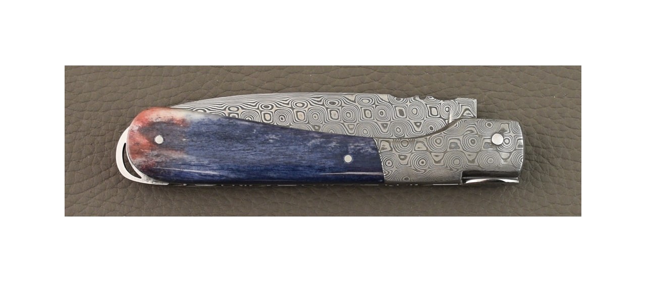 Corsican Sperone "Guilloché" Damascus Range Real Giraffe Bone