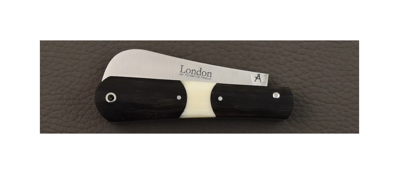 London 9 cm Black horn tip and Bone bolster