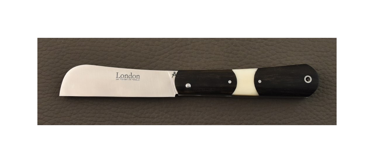London 9 cm Black horn tip and Bone bolster