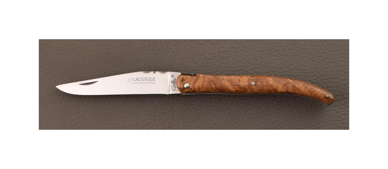 Laguiole knife made in France full thuya burl