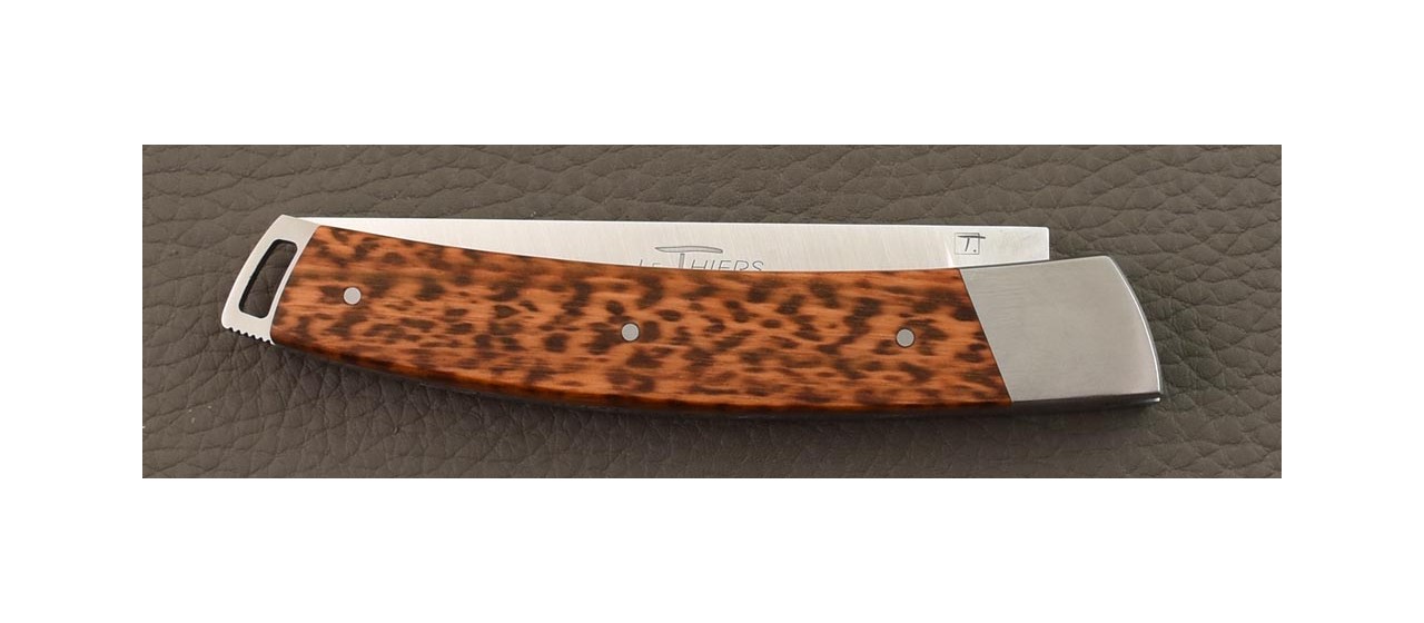 Le Thiers knife snakewood and real engraving