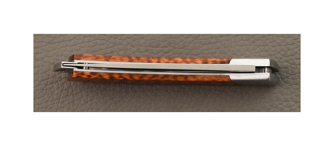 Le Thiers knife snakewood and real engraving