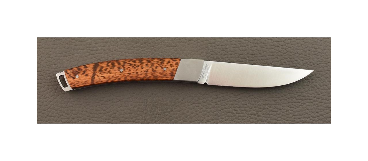 Le Thiers knife snakewood and real engraving