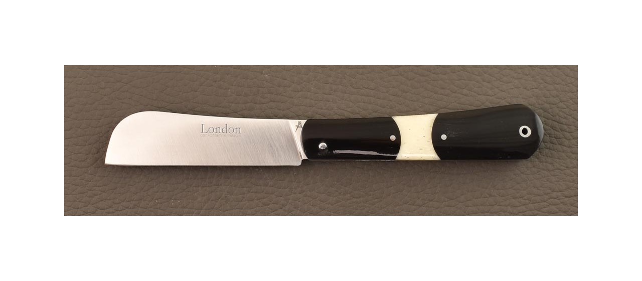 Couteau plaint artisanal et fabriqué en France en corne de buffle avec lame inoxydable