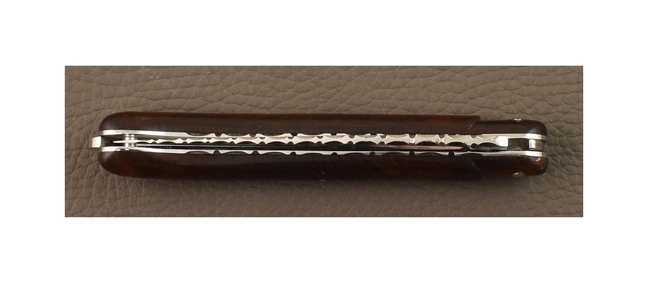 Couteau Laguiole plein manche 12 cm bois de fer
