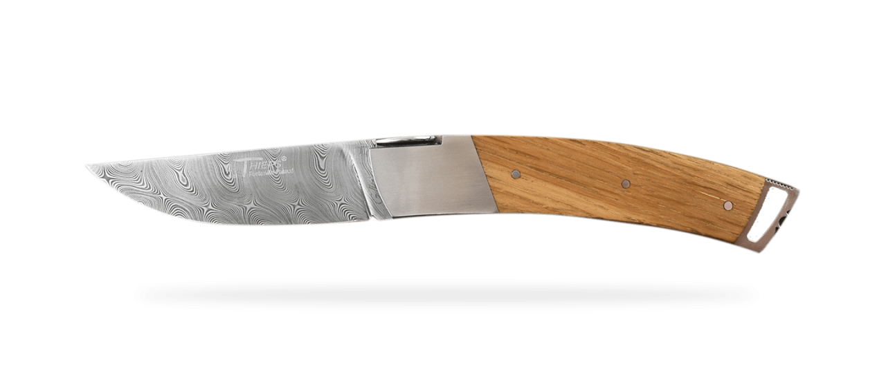 Le Thiers® Gentleman Damascus Oak "from the valley", folding knife