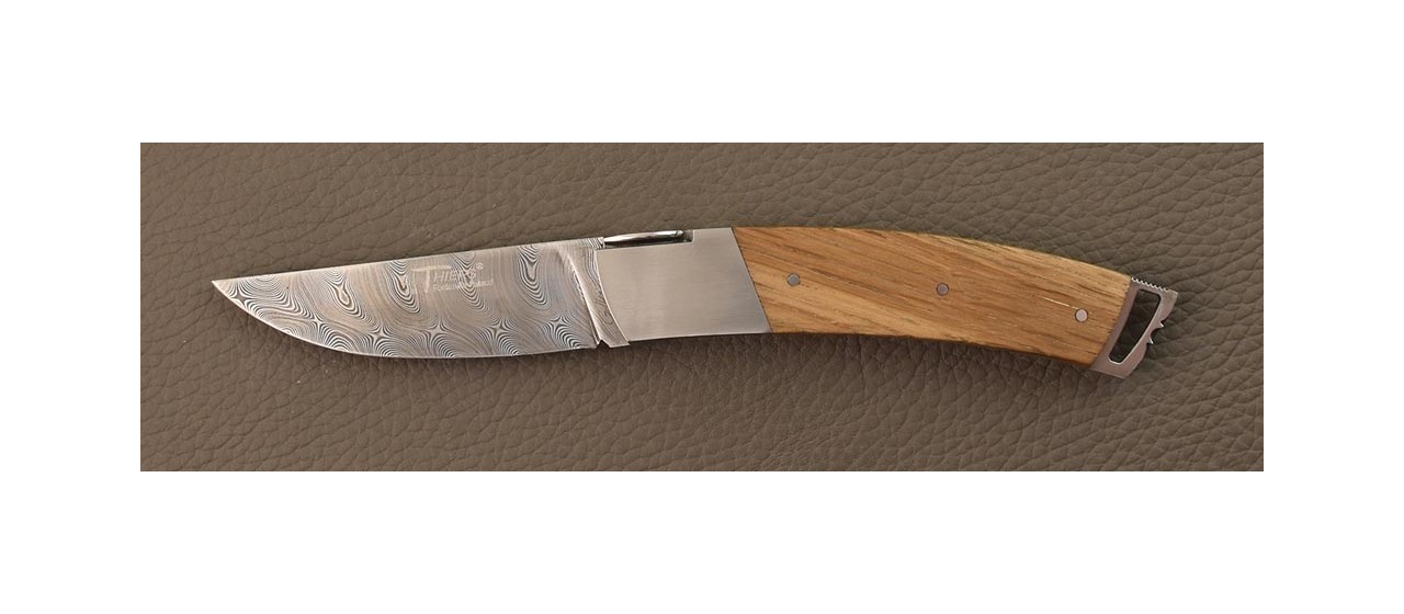 Le Thiers® Gentleman Damascus Oak "from the valley", folding knife