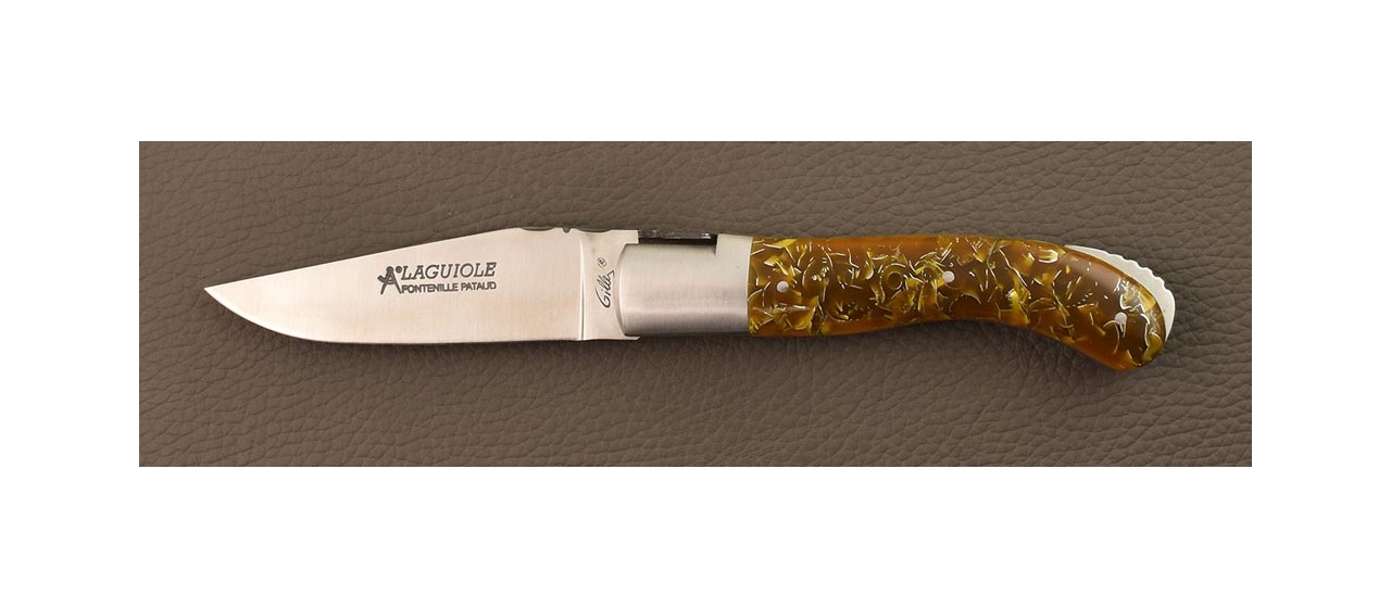 Laguiole knife Yellow Thermochromic
