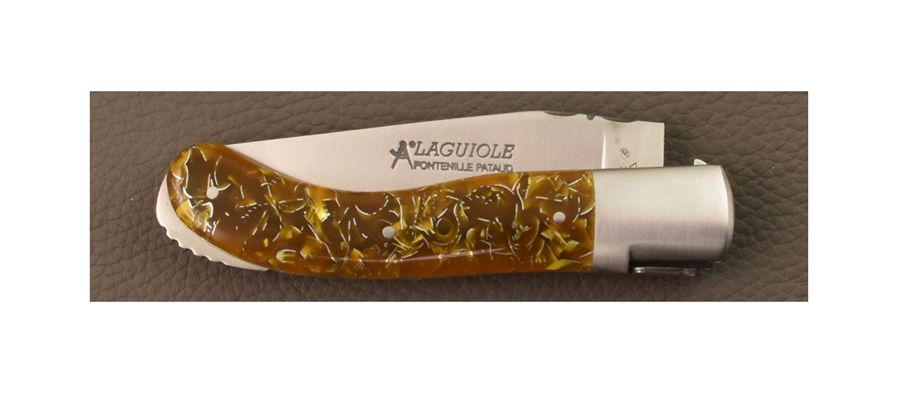 Laguiole knife Yellow Thermochromic