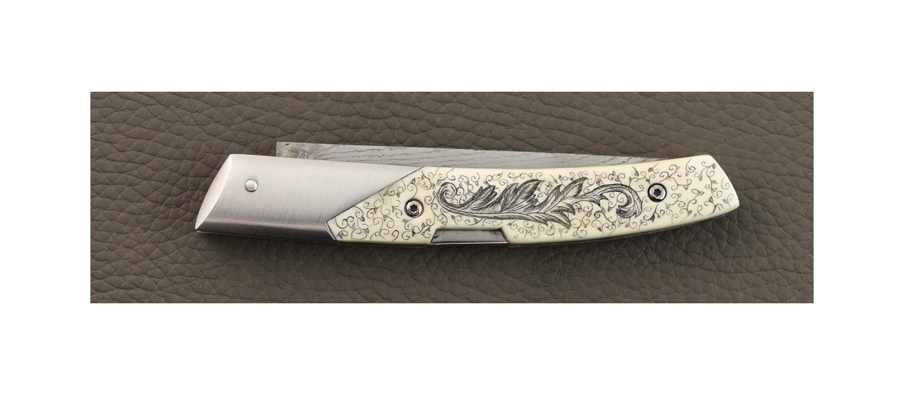 Le Thiers® Advance VG10 Scrimshaw Os véritable