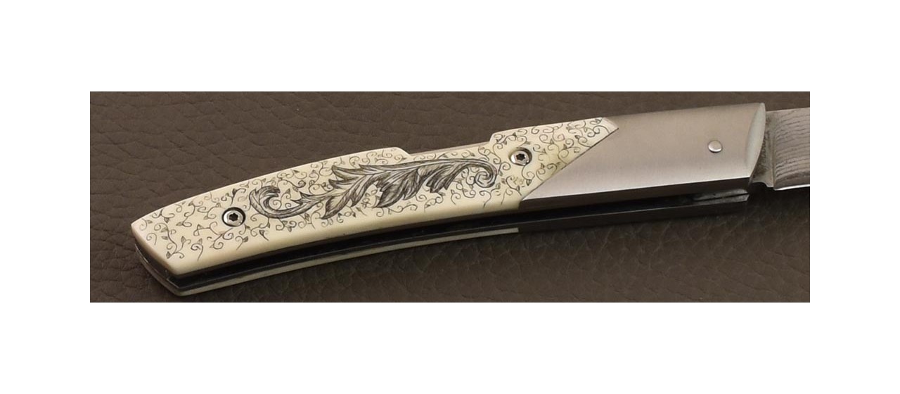 Le Thiers® Advance VG10 Scrimshaw Os véritable