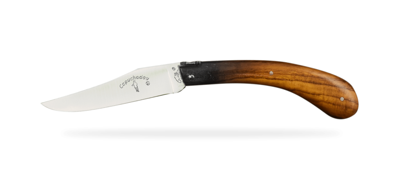 "Le Capuchadou®" 12 cm handmade knife, Full Ironwood