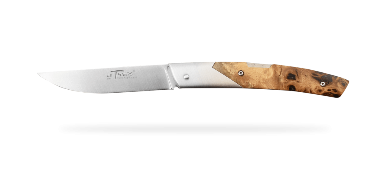 Le Thiers knife RWL34 steel blade made in France by Fontenille Pataud