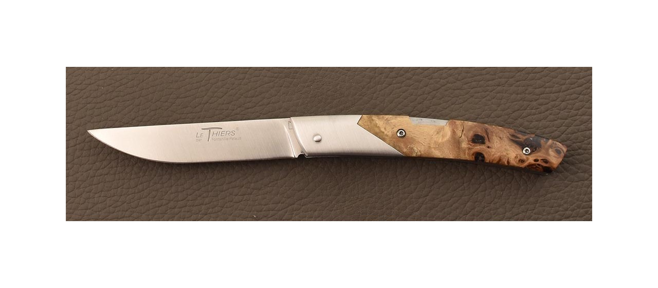 Le Thiers knife RWL34 steel blade made in France by Fontenille Pataud