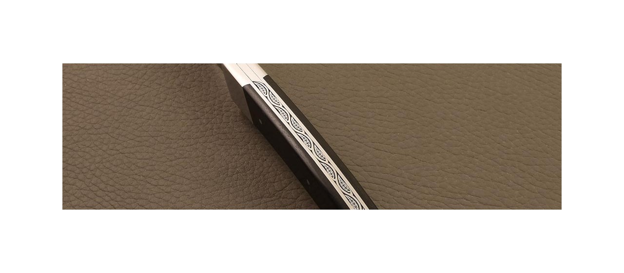 Le Thiers® knife Real ebony & engraving