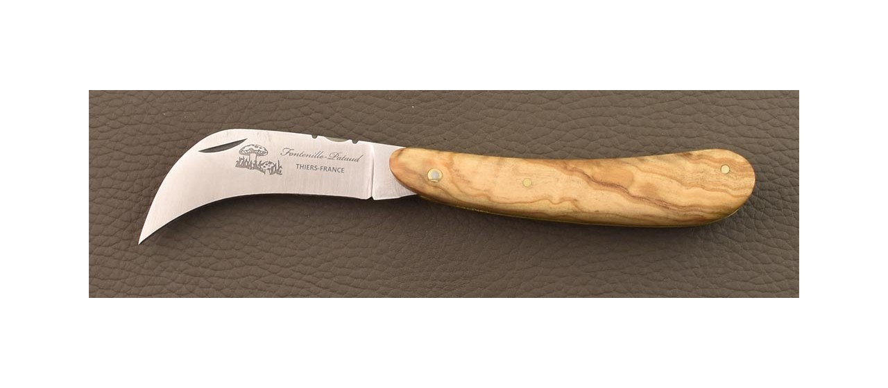 Mushroom knife Olivewood made in France