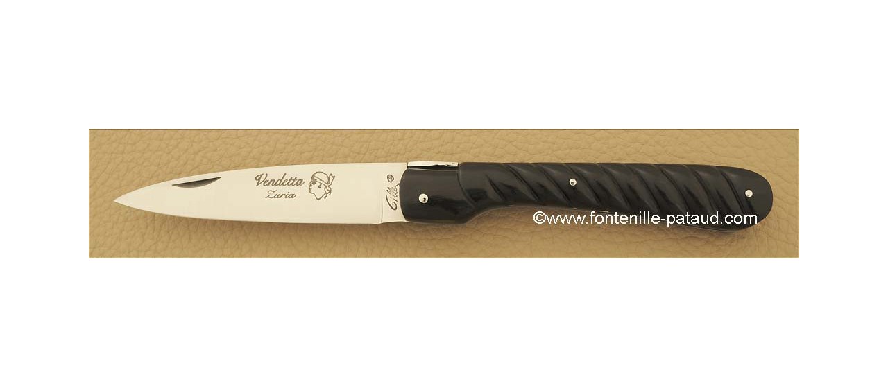 Corsican Vendetta knife Rope Black Horn