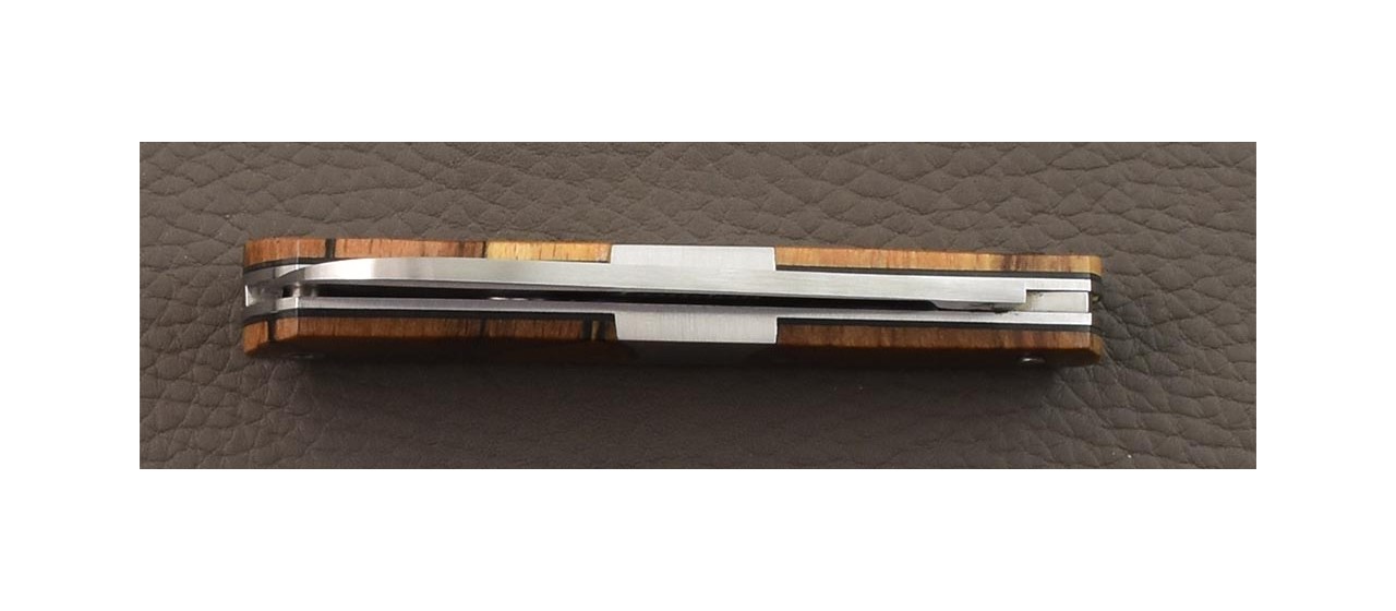 London knife 9 cm folded Stabilized beech handle