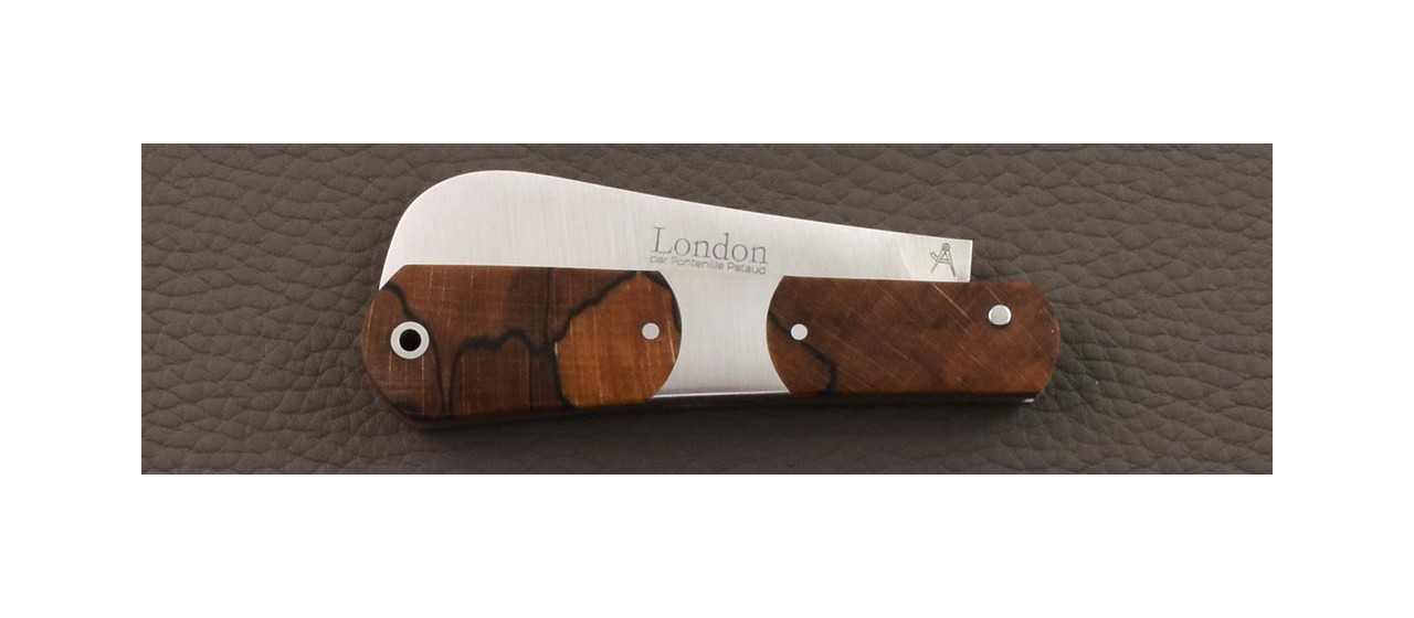 Couteau London 9 cm Hybride Hêtre stabilisé debout