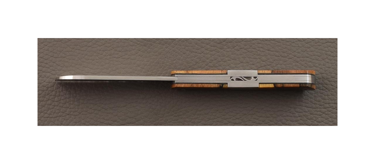 London knife 9 cm folded Stabilized beech handle