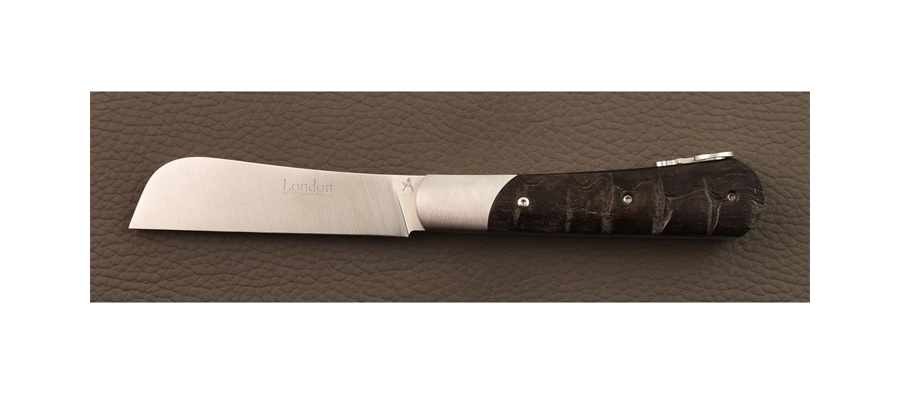 London knife Dark ram horn