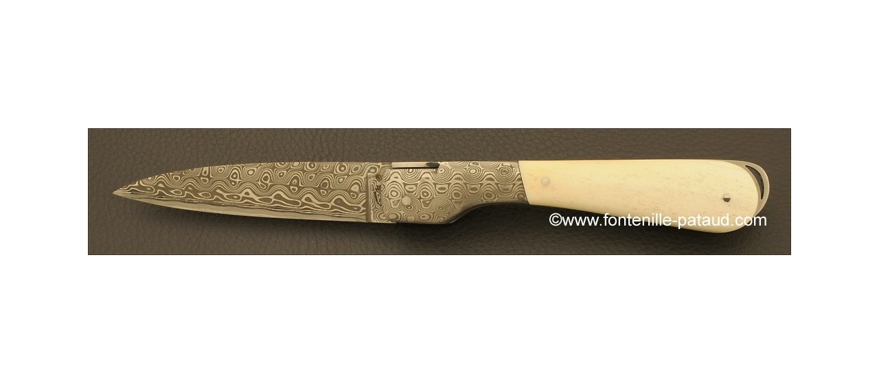 Corsican Sperone knife Damascus Range Real bone