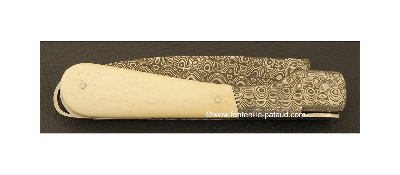 Corsican Sperone knife Damascus Range Real bone