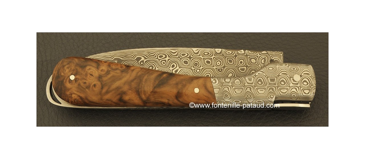 Corsican Sperone knife Damascus Range Walnut