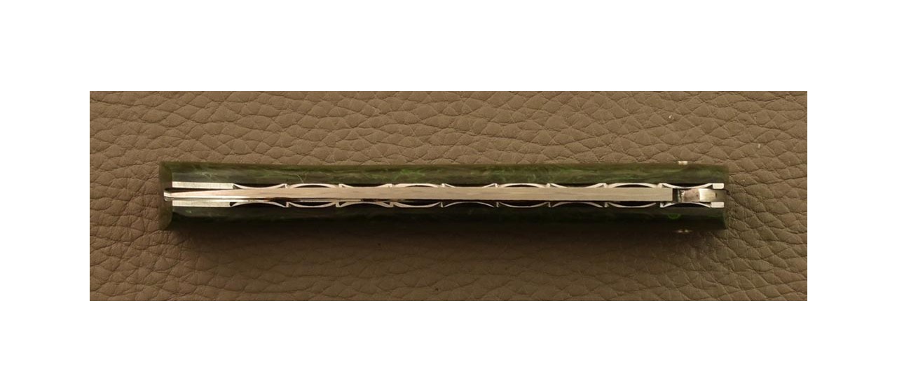 Couteau pliant Lombard Damas Fat Carbon Dark Matter vert