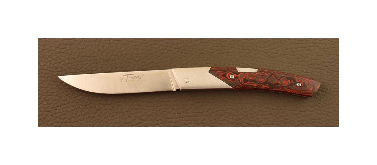 Le Thiers® Advance pocket knife RWL34 Fat Carbon Lava