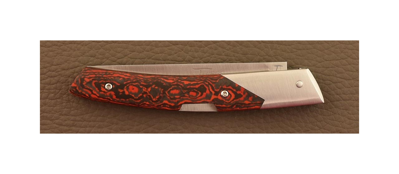 Le Thiers® Advance pocket knife RWL34 Fat Carbon Lava