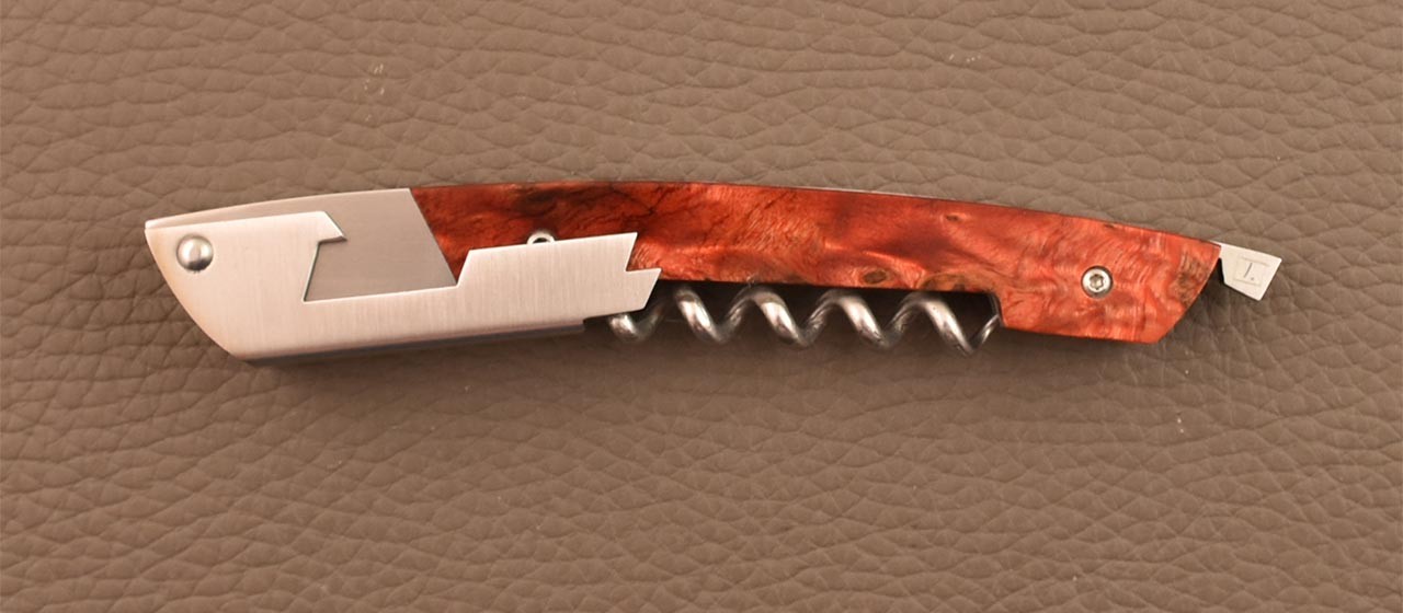 Tire-bouchon Made in France Le Thiers Magnum Loupe de peuplier rouge