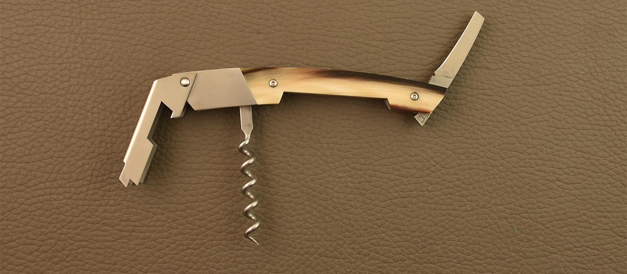 Le Thiers corkscrew Cow horn tip by Fontenille Pataud, proudly made in France