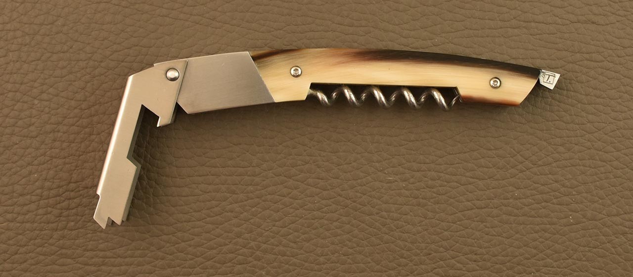 Le Thiers corkscrew Cow horn tip by Fontenille Pataud, proudly made in France