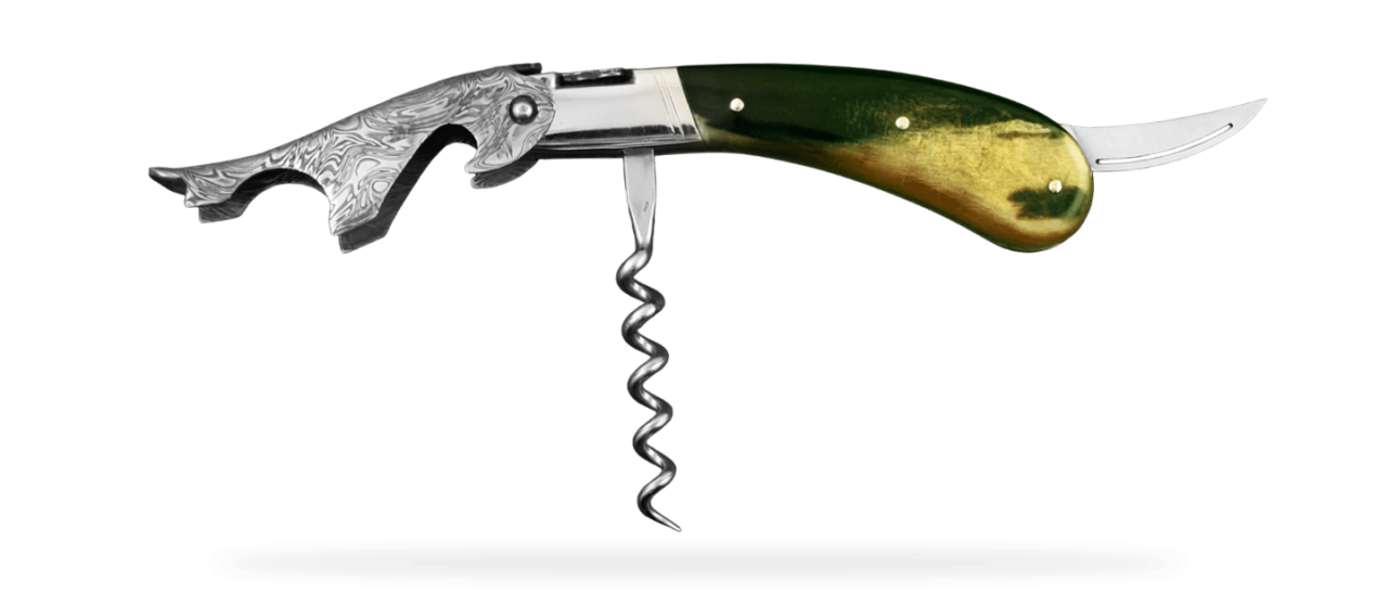 Laguiole Magnum Damascus Dark ram horn