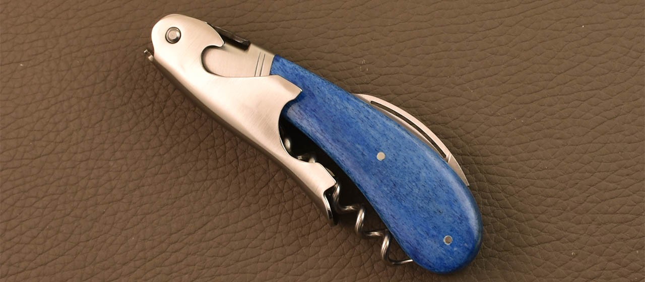 Tire-bouchon Laguiole Magnum Os bleu